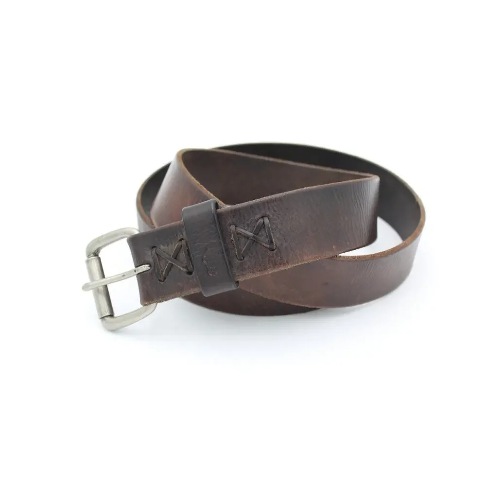 Polo Ralph Lauren Belt Mens 38 95 cm Brown Leather Distressed Casual Workwear